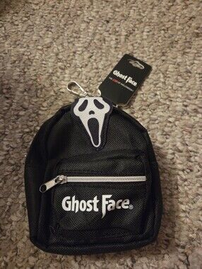 Ghostface Scream Black Mini Backpack Keychain